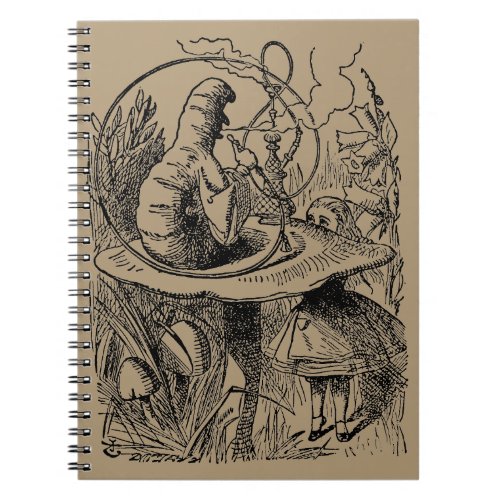 Vintage Alice in Wonderland Hookah Caterpillar Notebook