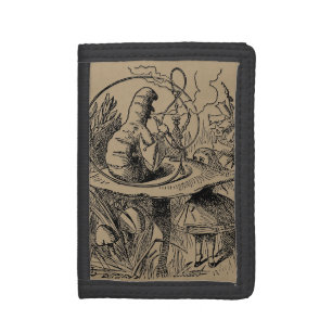 Vintage Alice in Wonderland Hookah Caterpillar Trifold Wallet