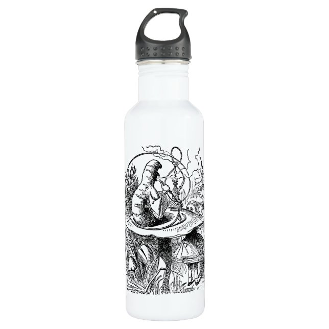Vintage Alice in Wonderland Hookah Caterpillar Water Bottle (Front)