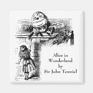 Vintage Alice in Wonderland, Humpty Dumpty on Wall Magnet