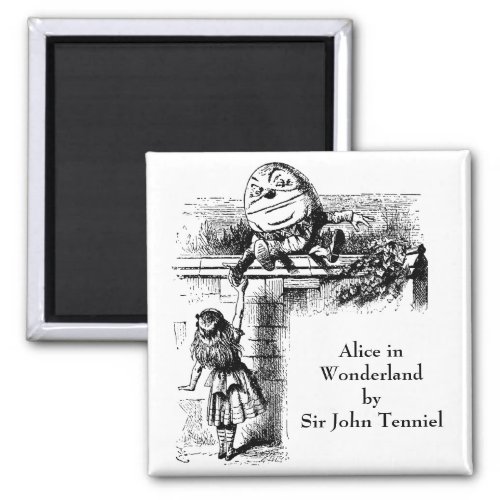 Vintage Alice in Wonderland Humpty Dumpty on Wall Magnet