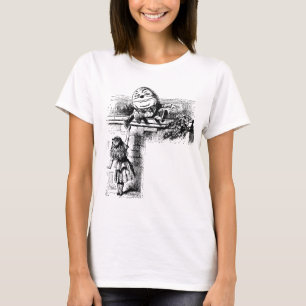 Vintage Alice in Wonderland, Humpty Dumpty on Wall T-Shirt