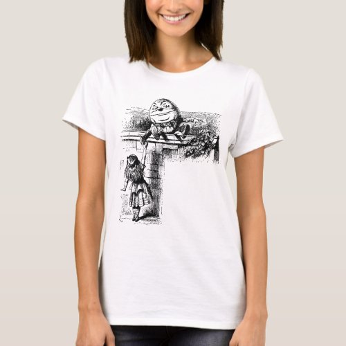 Vintage Alice in Wonderland Humpty Dumpty on Wall T_Shirt