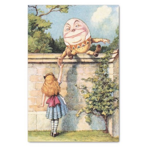 Vintage Alice in Wonderland HumptyDumpty Decoupage Tissue Paper
