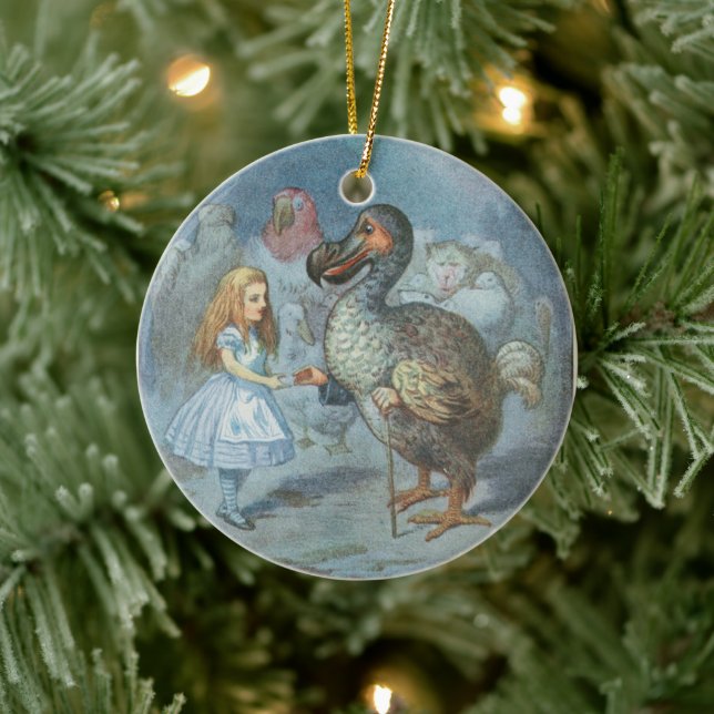 Vintage Alice In Wonderland, Illustration  Ceramic Ornament (Tree)