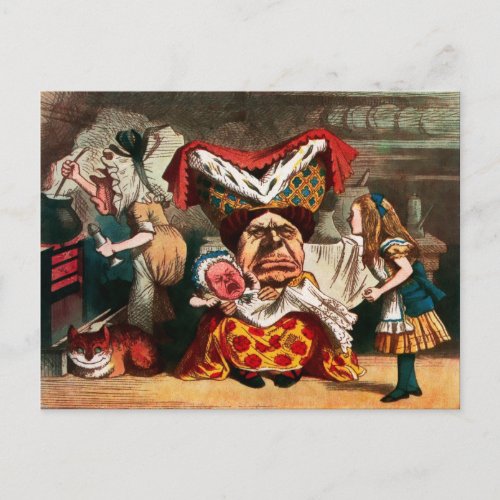 Vintage Alice in Wonderland Illustration Postcard