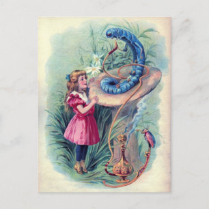 Vintage Alice in Wonderland Illustration Postcard
