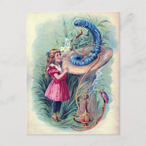 Vintage Alice in Wonderland Illustration Postcard