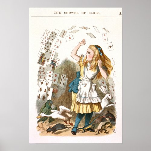 Vintage Alice in Wonderland Illustration Poster