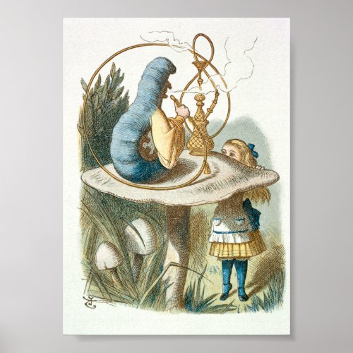 Vintage Alice in Wonderland Illustration Poster