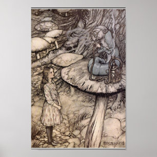 Vintage Alice in Wonderland Illustration Poster