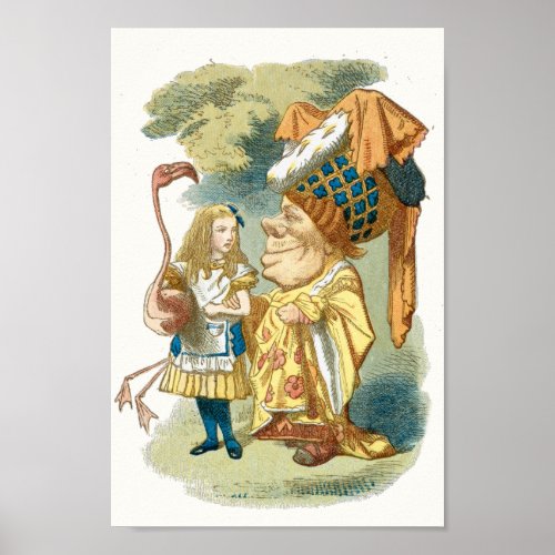 Vintage Alice in Wonderland Illustration Poster