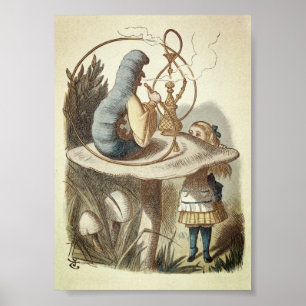 Vintage Alice in Wonderland Illustration Poster