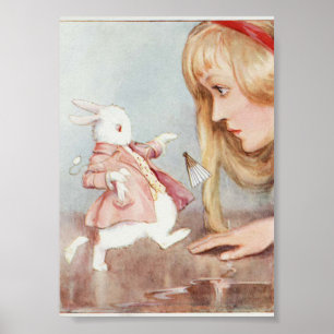 Vintage Alice in Wonderland Illustration Poster