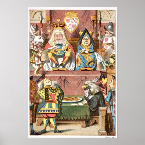 Vintage Alice in Wonderland Illustration Poster