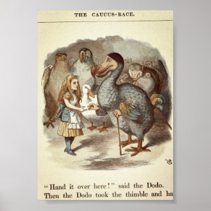 Vintage Alice in Wonderland Illustration Poster