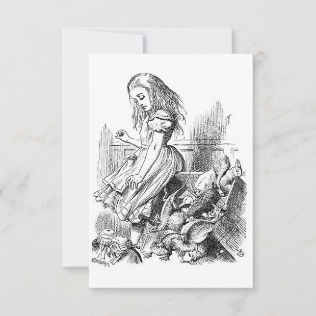 Vintage Alice in Wonderland Invitation (Front)