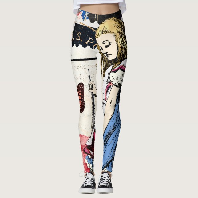 Vintage Alice in Wonderland    Leggings (Front)