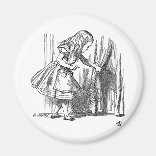Vintage Alice in Wonderland looking for the door Magnet