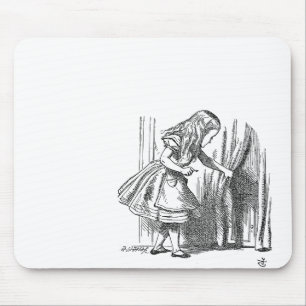 Vintage Alice in Wonderland looking for the door Mouse Pad