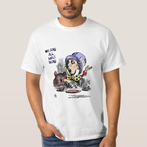 Vintage Alice in Wonderland Mad Hatter 2 T_Shirt