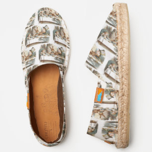 Vintage Alice in Wonderland Mad Hatter Tea Party Espadrilles
