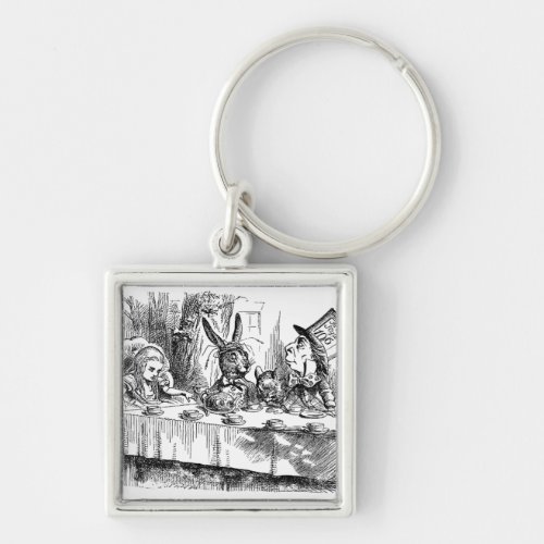 Vintage Alice in Wonderland Mad Hatter tea party Keychain