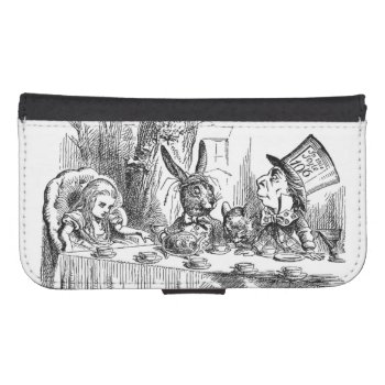 Vintage Alice In Wonderland Mad Hatter Tea Party Phone Wallet by iBella at Zazzle