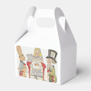 Vintage Alice In Wonderland Mad Tea Party Favor Boxes