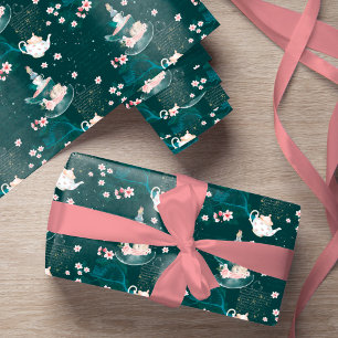 Vintage Alice In Wonderland Magical Decoupage Wrapping Paper