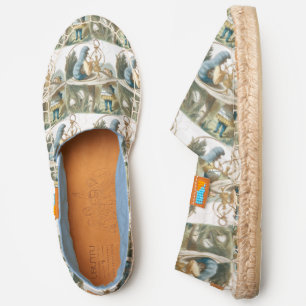 Vintage Alice in Wonderland Meeting Caterpillar Espadrilles