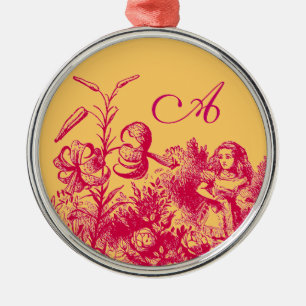Vintage Alice in Wonderland Metal Ornament