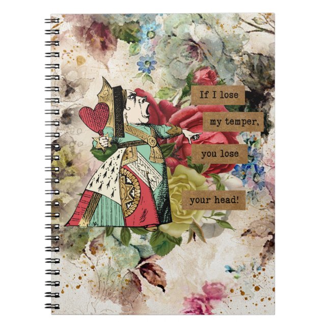 Vintage Alice in Wonderland Notebook (Front)