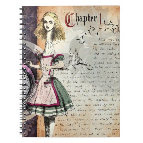 Vintage Alice in Wonderland  Notebook