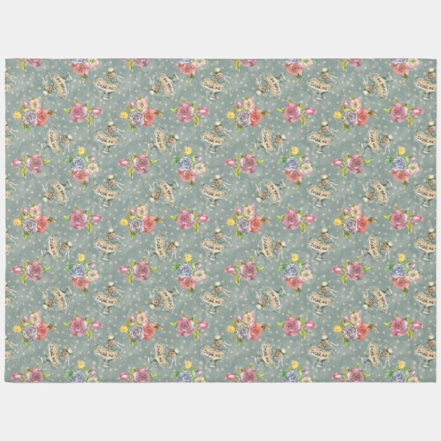 Vintage Alice in Wonderland  Outdoor Rug (Front)