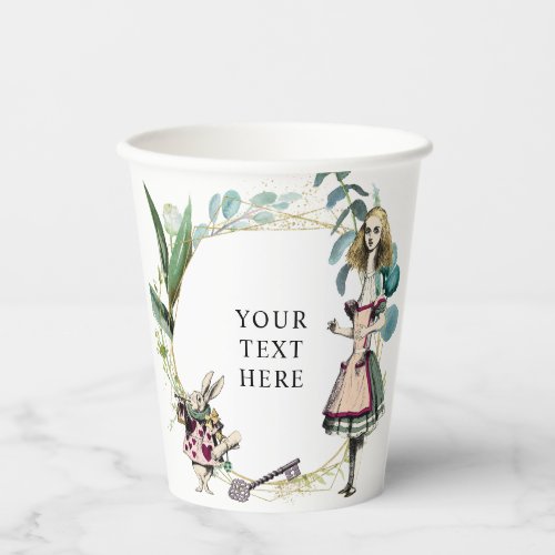 Vintage Alice in Wonderland  Paper Cups