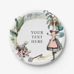 Vintage Alice in Wonderland Paper Plates