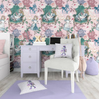 Vintage Alice In Wonderland Pink Roses Decoupage