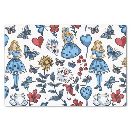 Vintage Alice in Wonderland Playing Card Decoupage