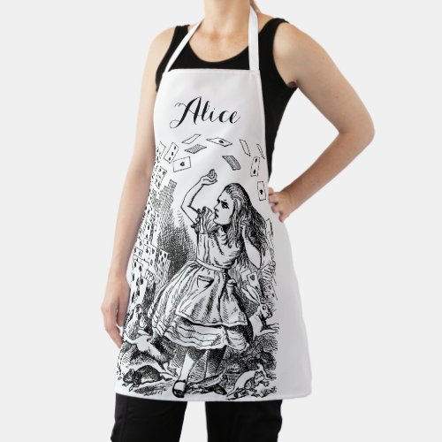 Vintage Alice in Wonderland Playing Cards Flying Apron