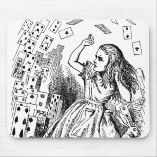 Vintage Alice in Wonderland, Playing Cards Flying Mouse Pad