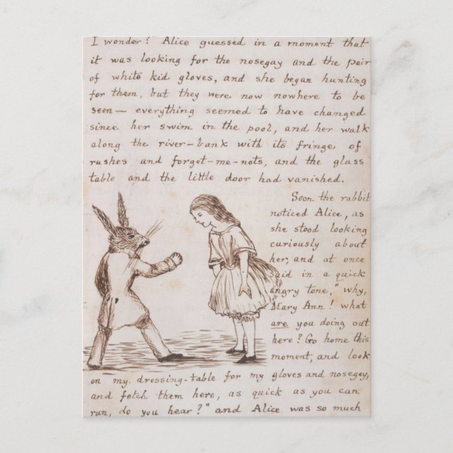 Vintage Alice in Wonderland  Postcard (Front)