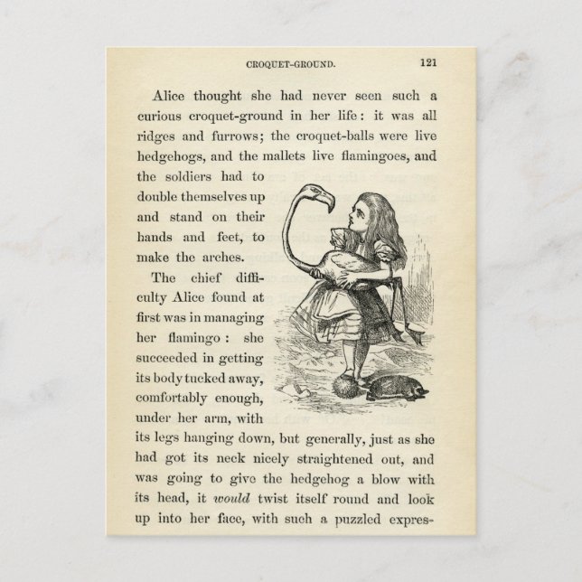 Vintage Alice in Wonderland  Postcard (Front)