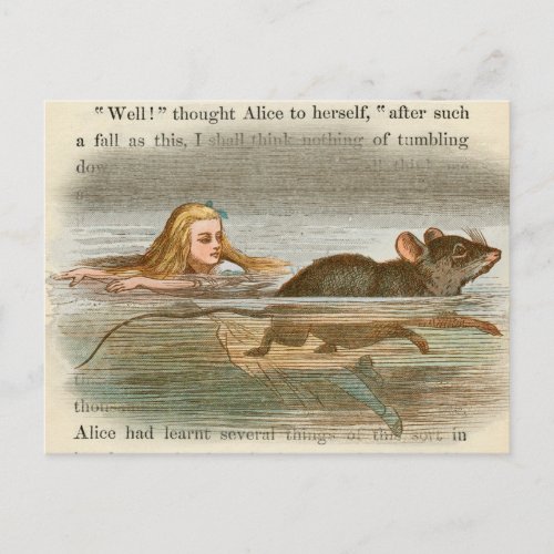 Vintage Alice in Wonderland  Postcard