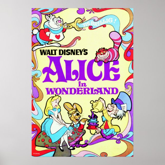 Vintage Alice In Wonderland Poster (Front)