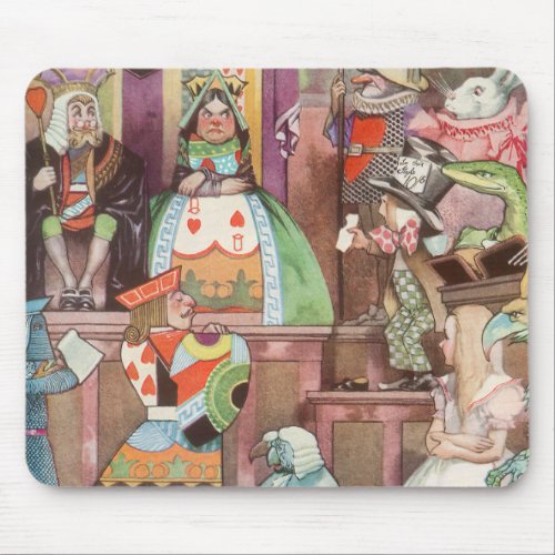 Vintage Alice in Wonderland Queen of Hearts Mouse Pad