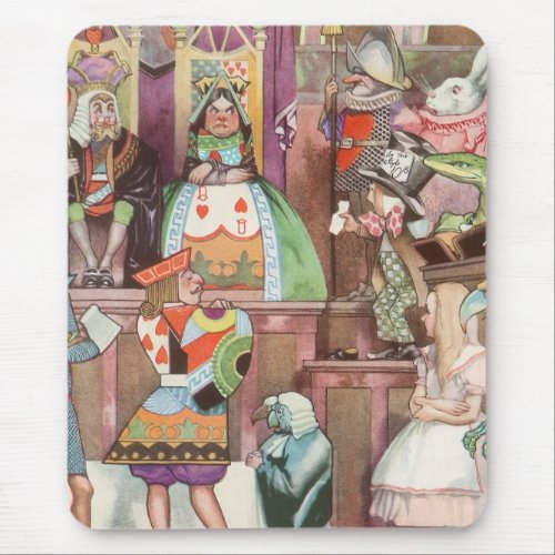 Vintage Alice in Wonderland Queen of Hearts Mouse Pad