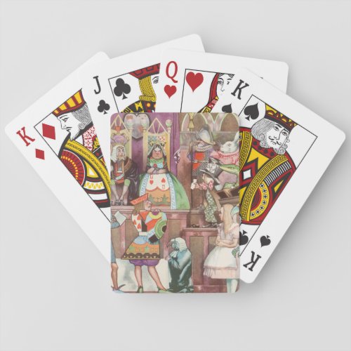 Vintage Alice in Wonderland Queen of Hearts Playing Cards