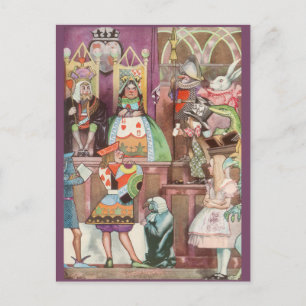 Vintage Alice in Wonderland, Queen of Hearts Postcard
