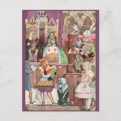 Vintage Alice in Wonderland Queen of Hearts Postcard